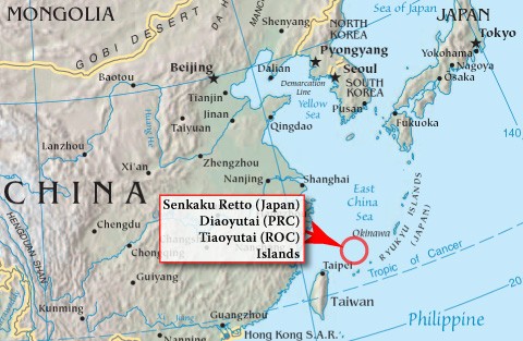 Đảo Senkaku (Trung Quốc gọi là Điếu Ngư) luôn là tâm điểm tranh chấp giữa hai nước Trung-Nhật, hiện do Nhật Bản kiểm soát